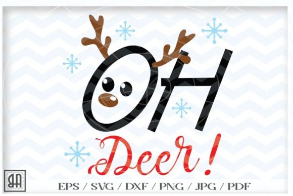 Christmas Deer SVG - Oh Deer Xmass Svg Illustrations