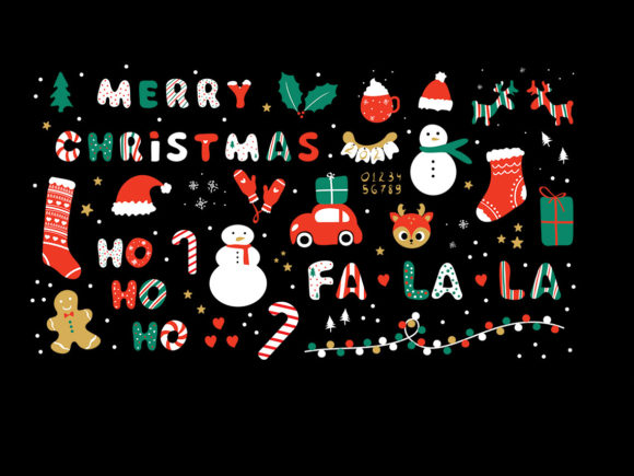 Christmas Elements Bundle SVG for Illustrations