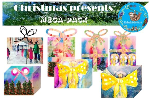 Christmas Presents Clipart Mega Bundle Review