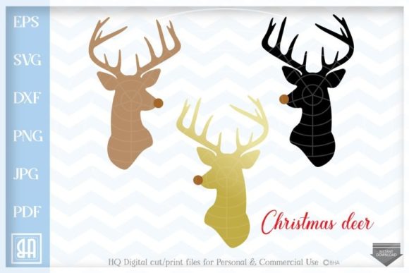 Christmas Reindeer SVG for Branding and Illustrations