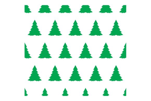 Christmas Tree Seamless Vector Pattern Illustrations