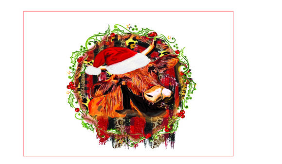Cow Christmas PNG, Cow Santa Hat Review