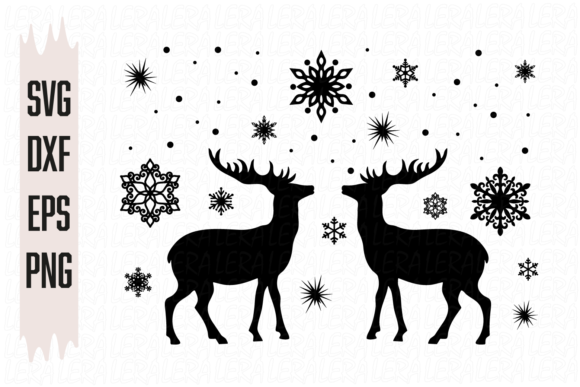 Deer, Christmas Illustration for Branding and Design Projects