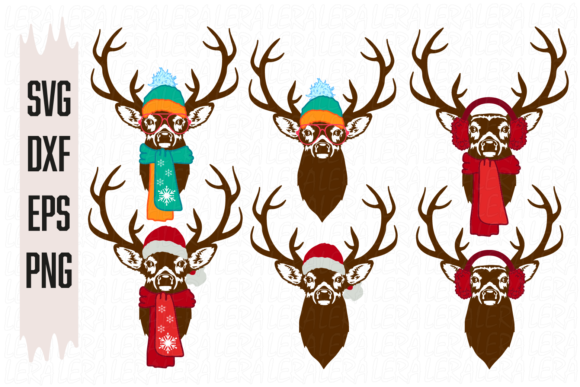 Deer Christmas Illustration for Branding and Design Projects