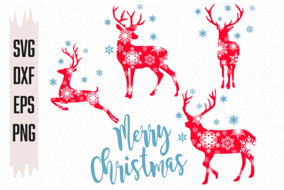Deer, Merry Christmas Illustration for Website and Editorial Use